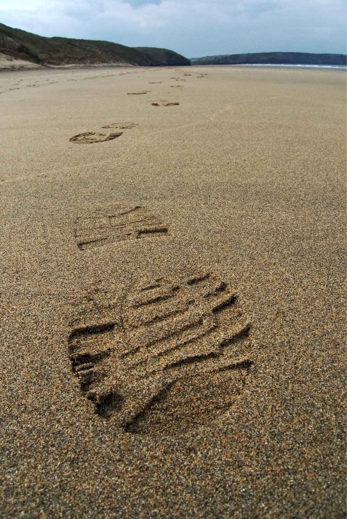 Footprint in the sand